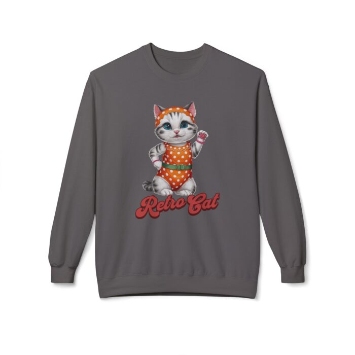 Retro Cat Unisex Midweight Softstyle Fleece Crewneck Sweatshirt - Image 29