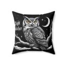 Night watcher Spun Polyester Square Pillow