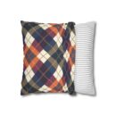 Warm Harvest Argyle Spun Polyester Square Pillowcase