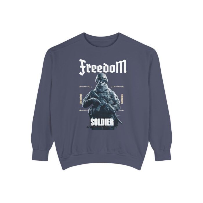 Freedom Soldier Unisex Garment-Dyed Sweatshirt - Image 9