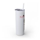 New York Glitter Skinny Tumbler with Straw, 20oz