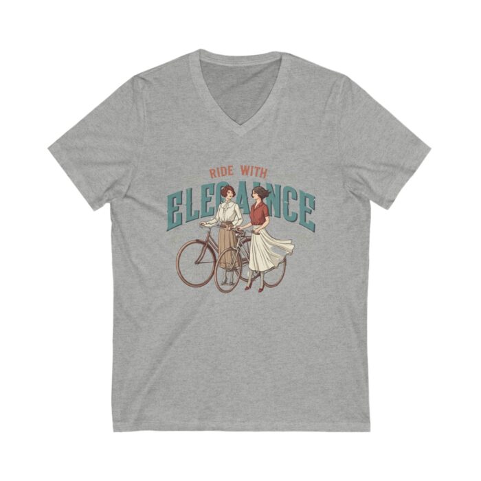 Ride with elegance Unisex Jersey Short Sleeve V-Neck Tee - Image 7