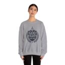 God fights for me Unisex Heavy Blend™ Crewneck Sweatshirt