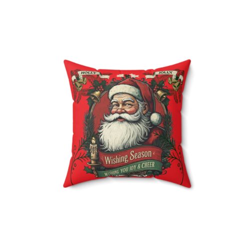Holly Jolly Spun Polyester Square Pillow