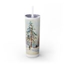 A tall pine tree Skinny Tumbler with Straw, 20oz