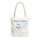 Paws & Love Dog Tote Bag - Cute Pet Lover's Carryall