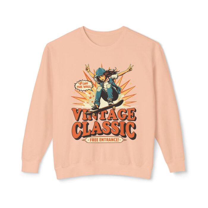 Vintage Classic Unisex Lightweight Crewneck Sweatshirt - Image 9