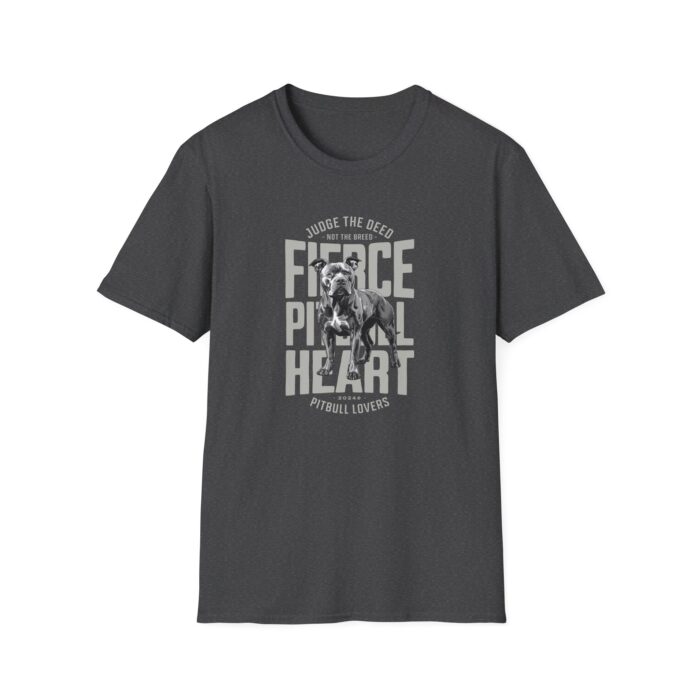 Fierce pitbull heart Unisex Softstyle T-Shirt - Image 9