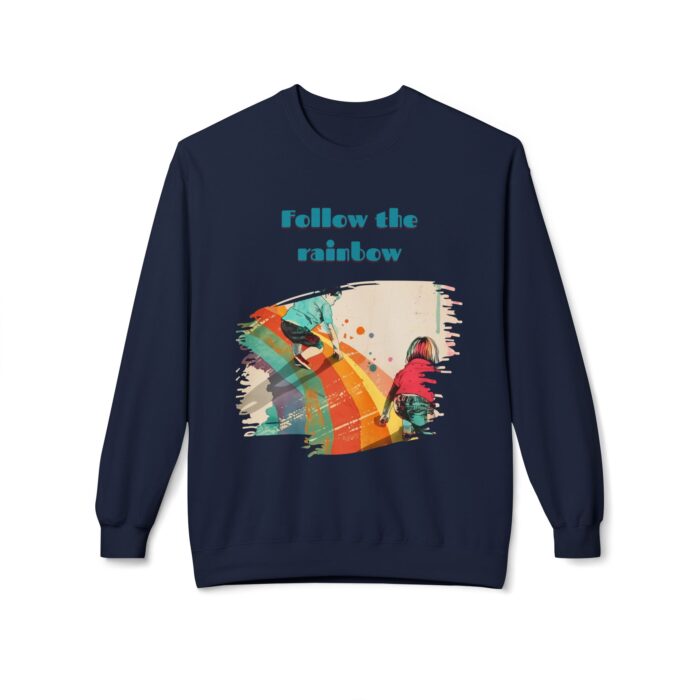 Follow the rainbow Unisex Midweight Softstyle Fleece Crewneck Sweatshirt - Image 33