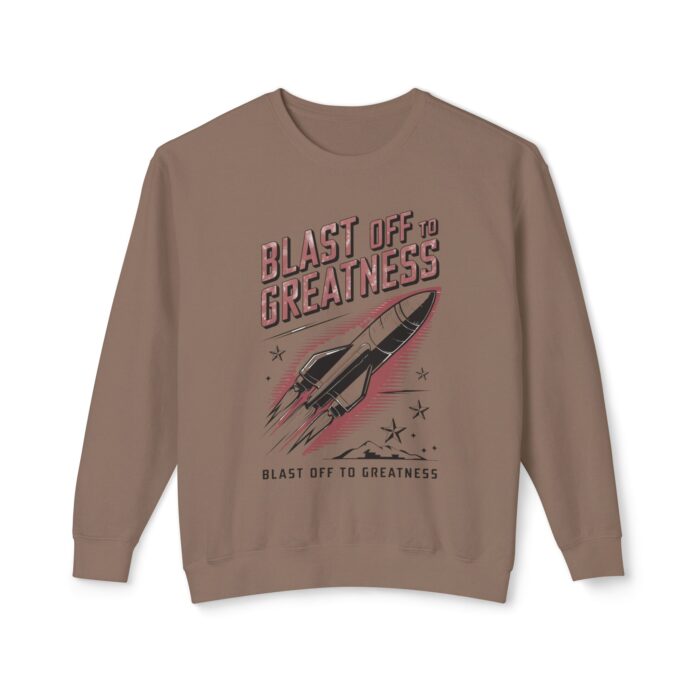 Blast off to greatness Unisex Lightweight Crewneck Sweatshirt - Image 9