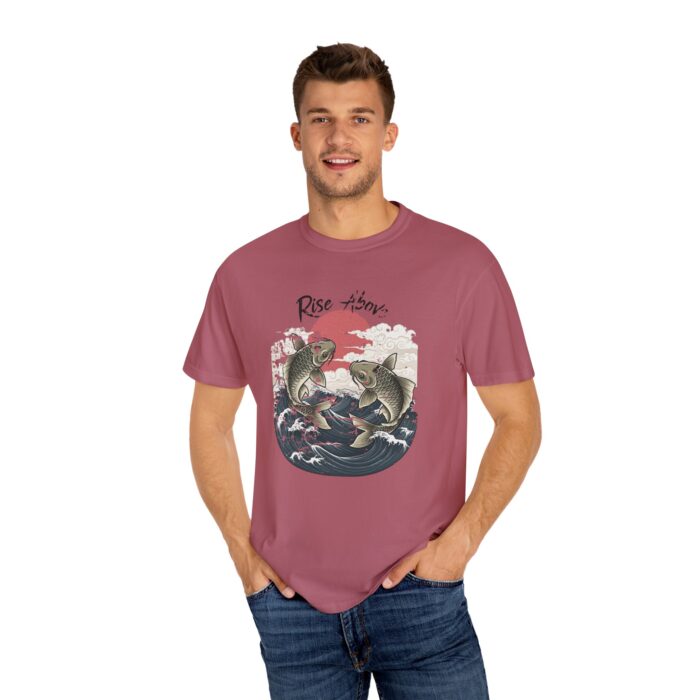 Rise above Unisex Garment-Dyed T-shirt - Image 48