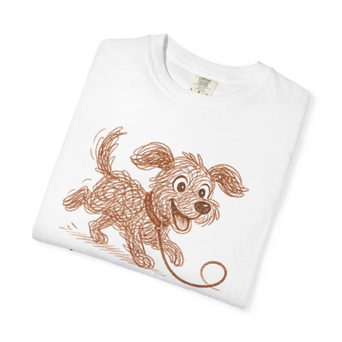 Loyal Dog Sketch Unisex T-Shirt - Fun Pet Lover Tee - Image 3