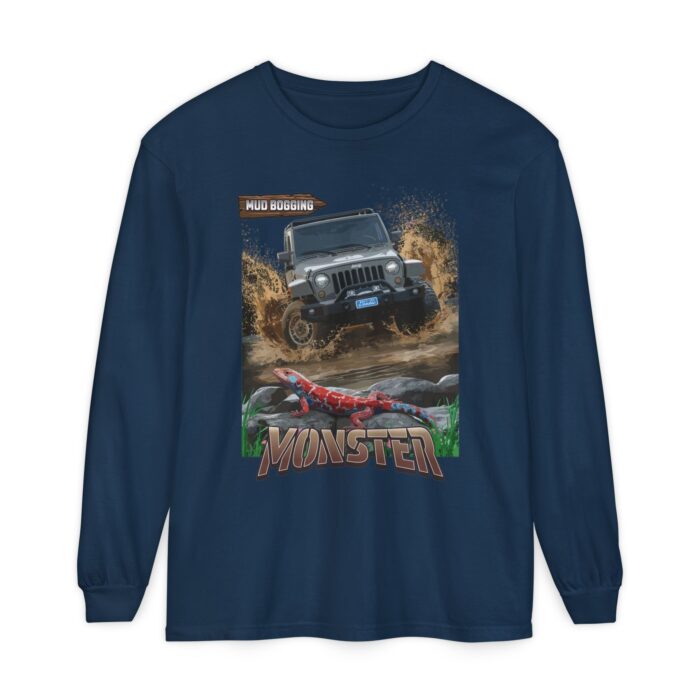 Monster car Unisex Garment-dyed Long Sleeve T-Shirt - Image 21