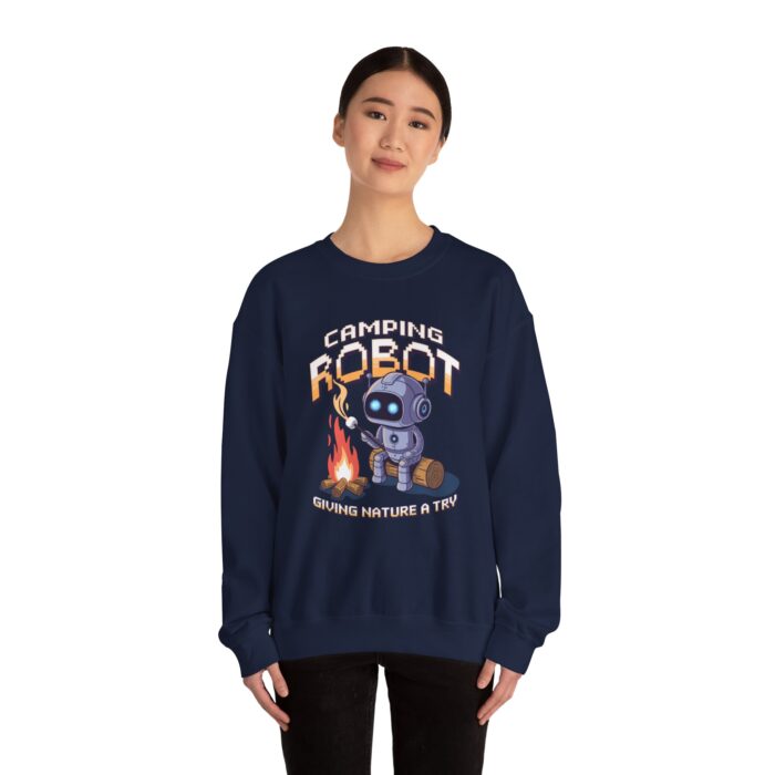Camping robot Unisex Heavy Blend™ Crewneck Sweatshirt - Image 44