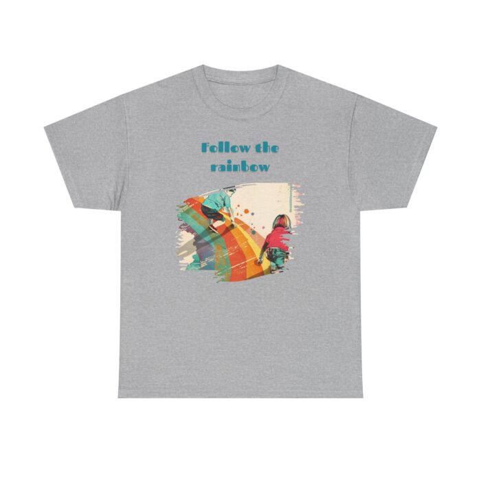 Follow the rainbow Unisex Heavy Cotton Tee - Image 17