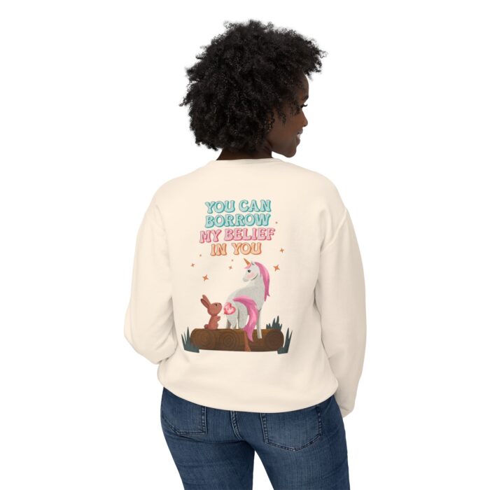 You can have my belief in you Unisex Lightweight Crewneck Sweatshirt - Image 4