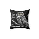 Night watcher Spun Polyester Square Pillow