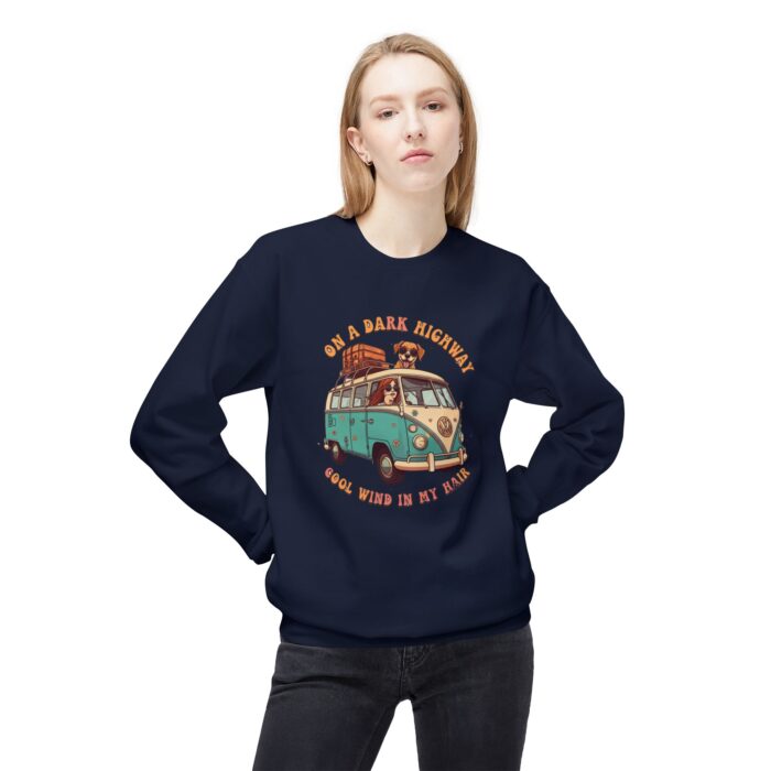 On a dark highway Unisex Midweight Softstyle Fleece Crewneck Sweatshirt - Image 19