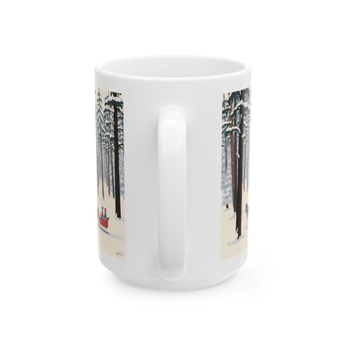 White and frosty Ceramic Mug, (11oz, 15oz) - Image 6