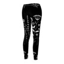 Black and White Flower Women's Cut & Sew Casual Leggings (AOP)