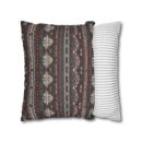 Nordic Knit Pattern Faux Suede Square Pillowcase