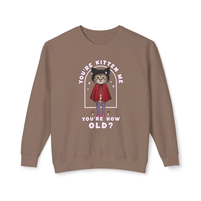 You're kitten me! Unisex Lightweight Crewneck Sweatshirt - Image 13