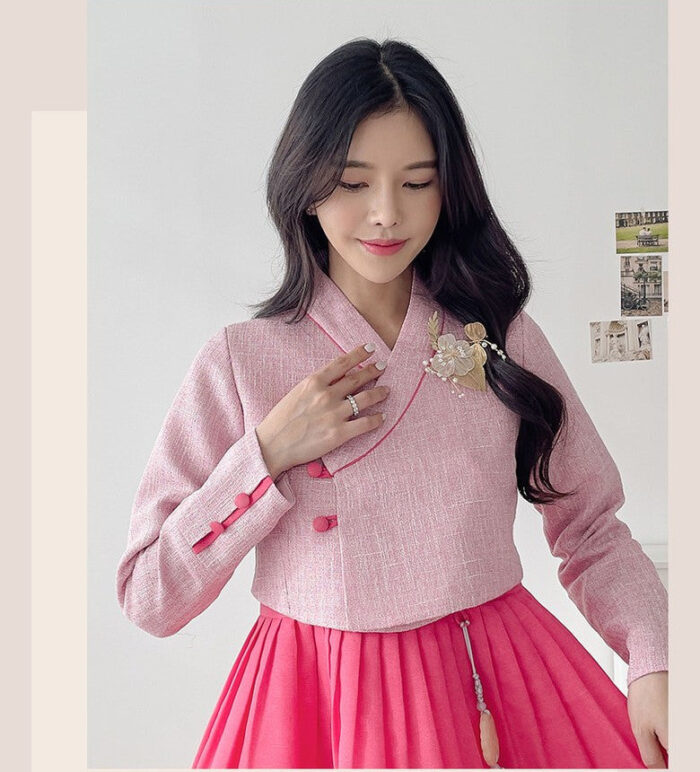 Minhanbok Women's Living Hanbok No.56 Brisa Women's One-Piece Improved Fusion Waist Skirt Dress
