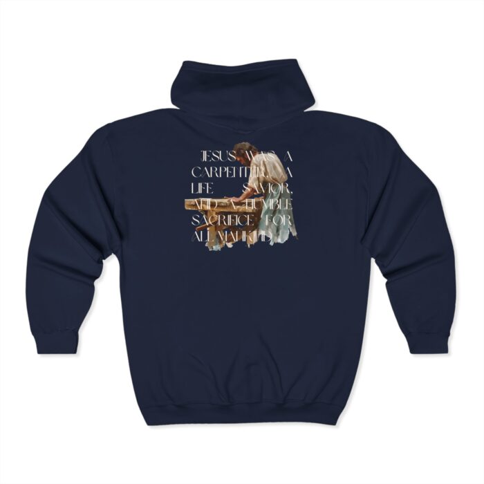 Jesus was a carpenter Unisex Heavy Blend™ Full Zip Hooded Sweatshirt - Image 6