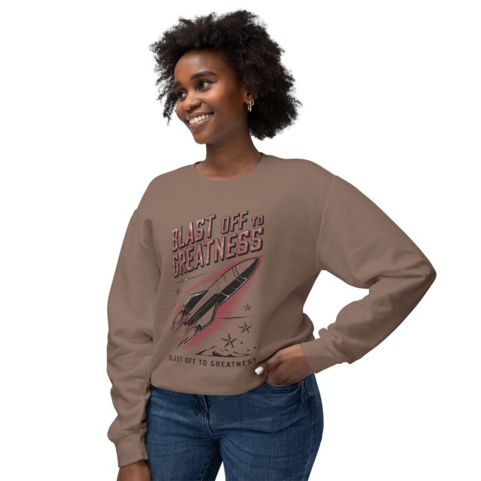 Blast off to greatness Unisex Lightweight Crewneck Sweatshirt - Image 11
