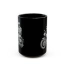 Motorcycle Rider with Coffee Black Mug (11oz, 15oz)
