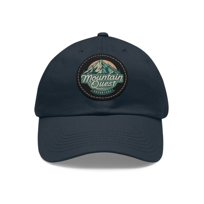 Where Mountains Meet Your Spirit Dad Hat with Leather Patch (Round) - Image 17