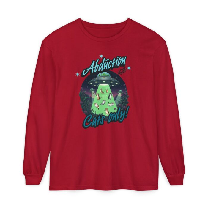 Abduction cats only! Unisex Garment-dyed Long Sleeve T-Shirt - Image 57