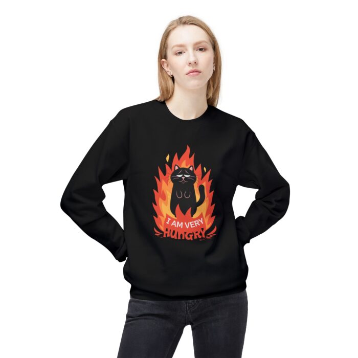 I am very hungry Unisex Midweight Softstyle Fleece Crewneck Sweatshirt - Image 3