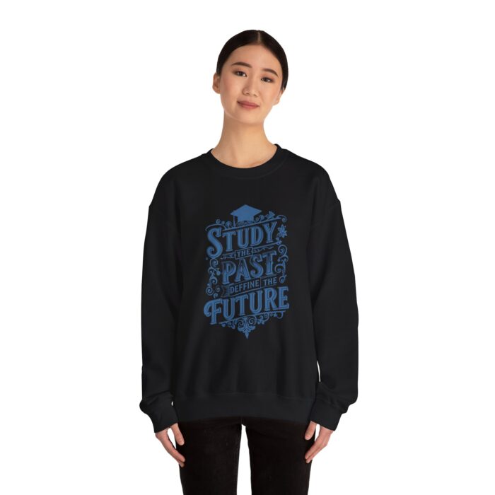 Study the past define the future Unisex Heavy Blend™ Crewneck Sweatshirt - Image 4