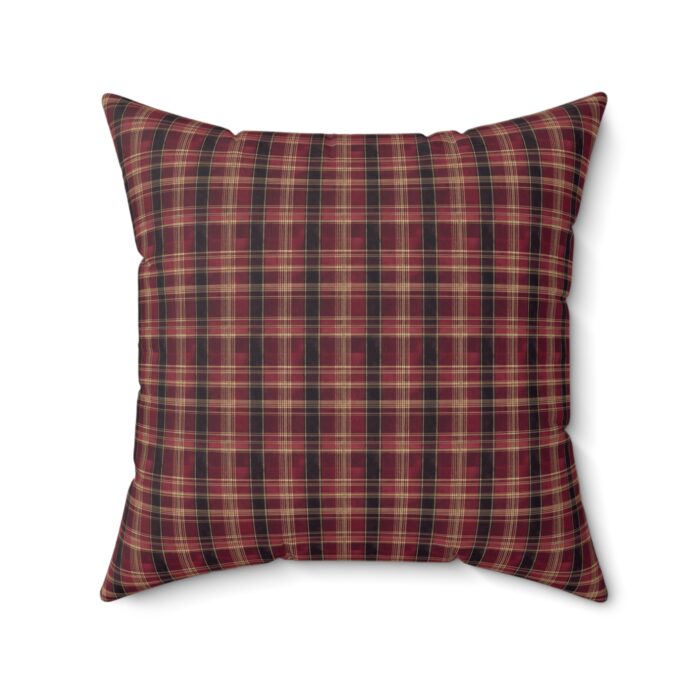 Red hues plaid Spun Polyester Square Pillow - Image 11