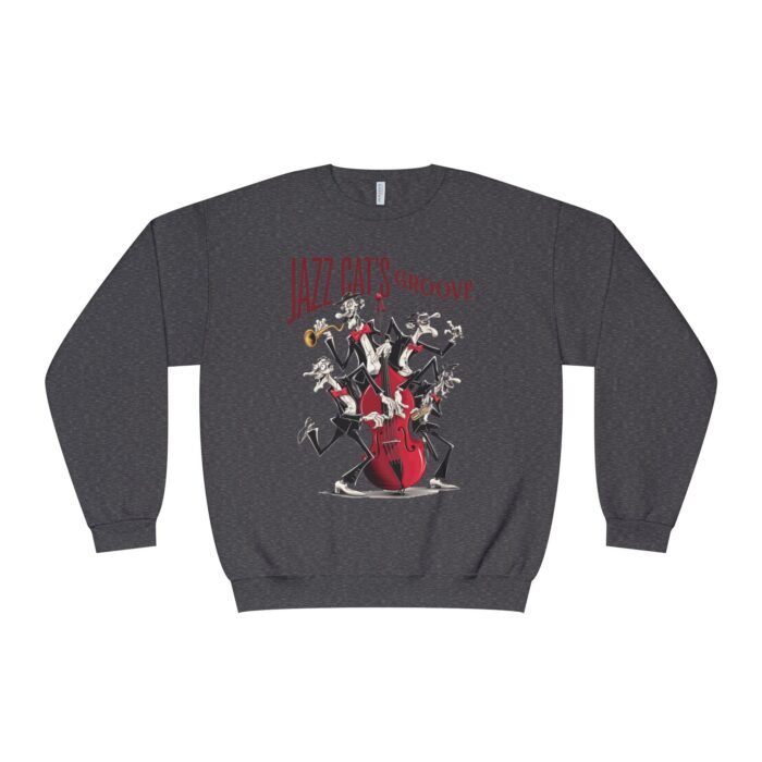Jazz cat's groove Unisex NuBlend® Crewneck Sweatshirt - Image 5