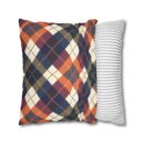 Warm Harvest Argyle Spun Polyester Square Pillowcase