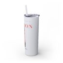 London Glitter Skinny Tumbler with Straw, 20oz