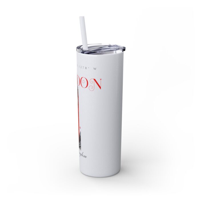 London Glitter Skinny Tumbler with Straw, 20oz - Image 8