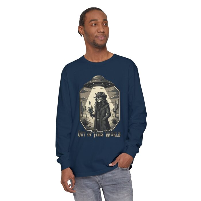Out of this world Unisex Garment-dyed Long Sleeve T-Shirt - Image 7