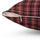 Red hues plaid Spun Polyester Square Pillow