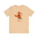 Cozy Fox Graphic Tee with Korean Text | Unisex Jersey Short Sleeve T-Shirt