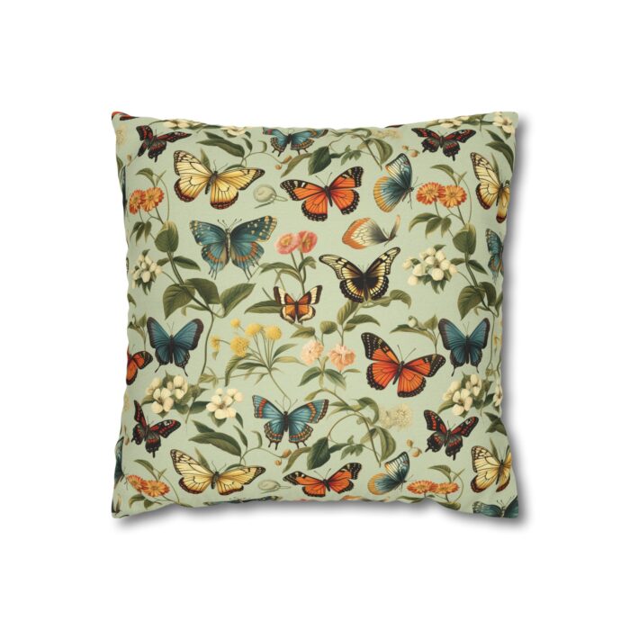 Butterfly Spun Polyester Square Pillowcase