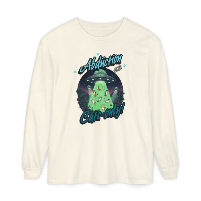 Abduction cats only! Unisex Garment-dyed Long Sleeve T-Shirt - Image 13