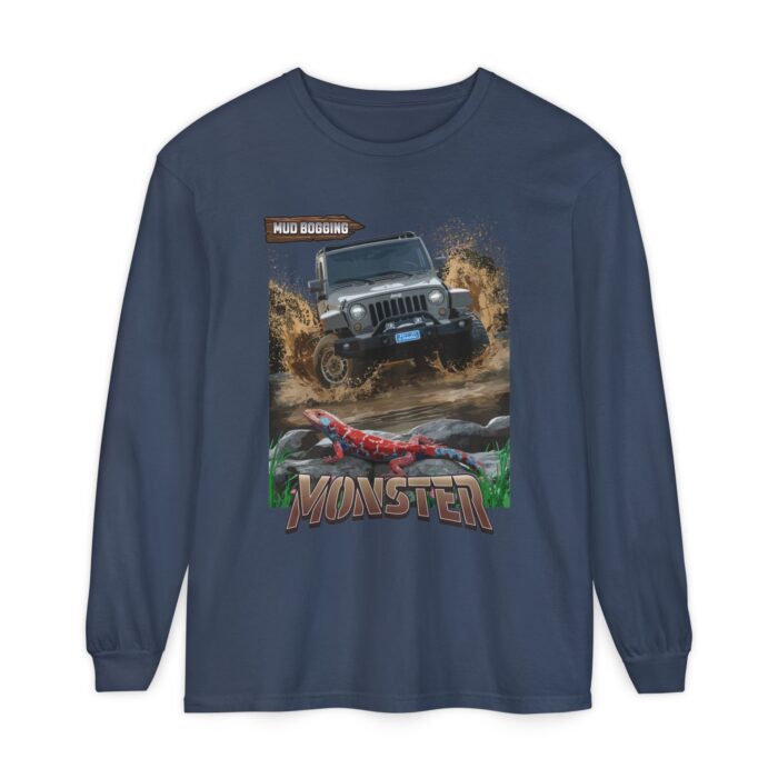 Monster car Unisex Garment-dyed Long Sleeve T-Shirt - Image 17