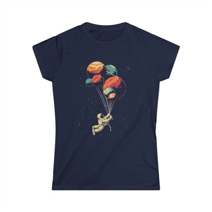 Astronaut and balloon Women's Softstyle Tee - Image 7