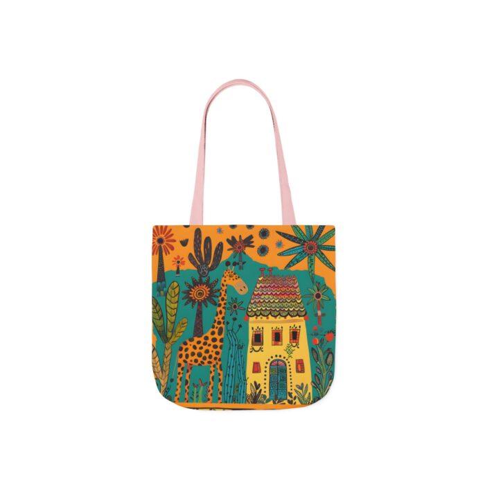 The giraffe that lives in my house Canvas Tote Bag, 5-Color Straps - Image 13