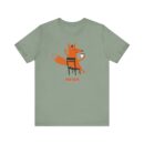 Cozy Fox Graphic Tee with Korean Text | Unisex Jersey Short Sleeve T-Shirt