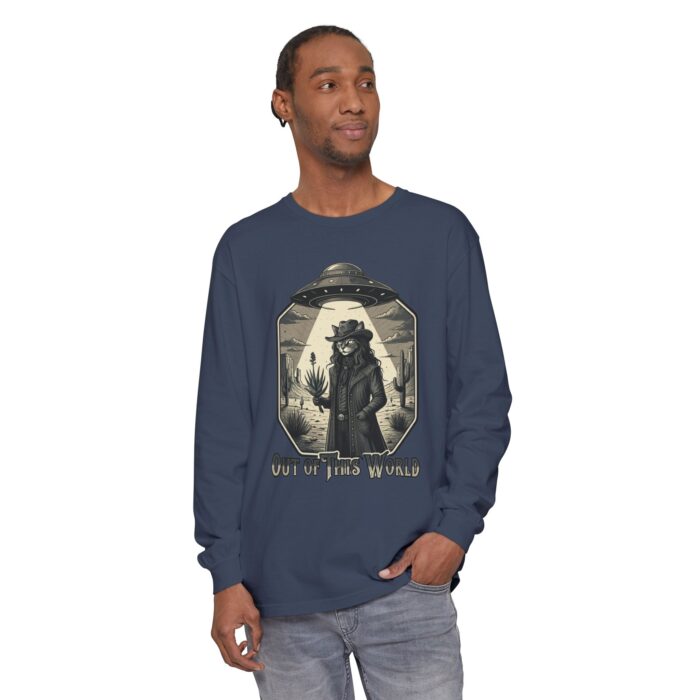 Out of this world Unisex Garment-dyed Long Sleeve T-Shirt - Image 3