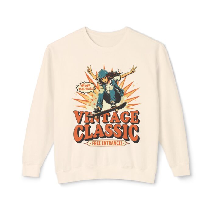 Vintage Classic Unisex Lightweight Crewneck Sweatshirt - Image 5